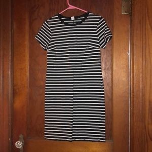 Black and white stripped dress